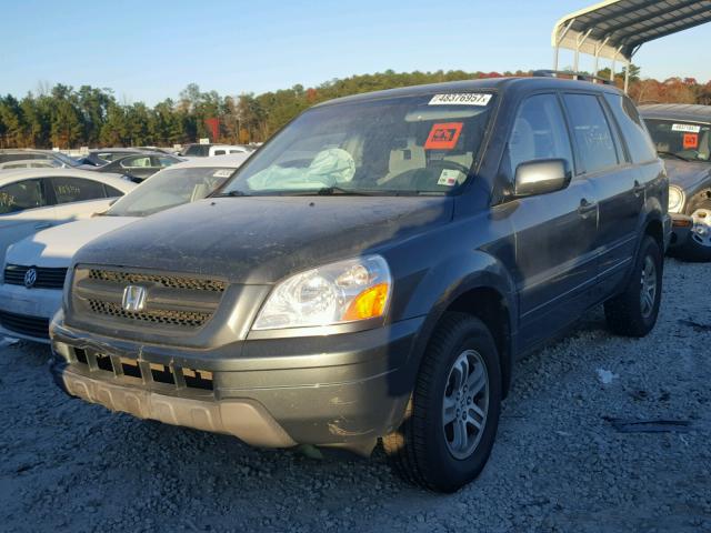 2HKYF18484H573445 - 2004 HONDA PILOT EX BLUE photo 2