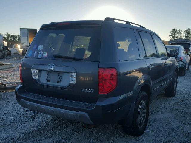 2HKYF18484H573445 - 2004 HONDA PILOT EX BLUE photo 4