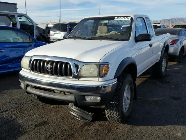 5TESN92NX1Z794451 - 2001 TOYOTA TACOMA XTR WHITE photo 2