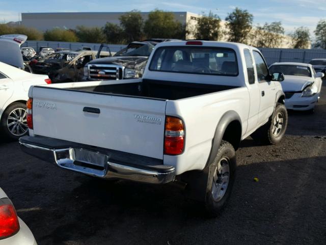 5TESN92NX1Z794451 - 2001 TOYOTA TACOMA XTR WHITE photo 4