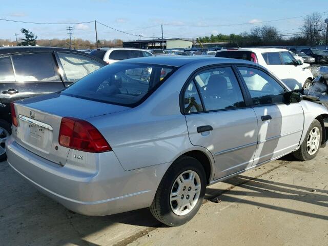 1HGES16551L006211 - 2001 HONDA CIVIC LX SILVER photo 4