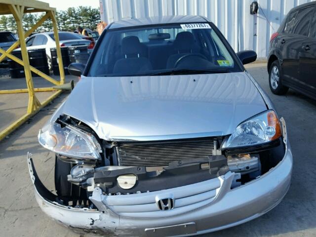 1HGES16551L006211 - 2001 HONDA CIVIC LX SILVER photo 9