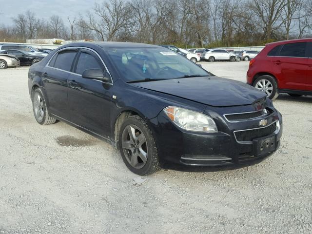 1G1ZH57B68F287592 - 2008 CHEVROLET MALIBU 1LT BLACK photo 1