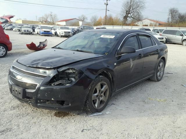 1G1ZH57B68F287592 - 2008 CHEVROLET MALIBU 1LT BLACK photo 2