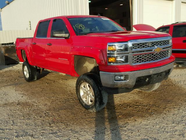 3GCUKREC5EG197690 - 2014 CHEVROLET SILVERADO RED photo 1