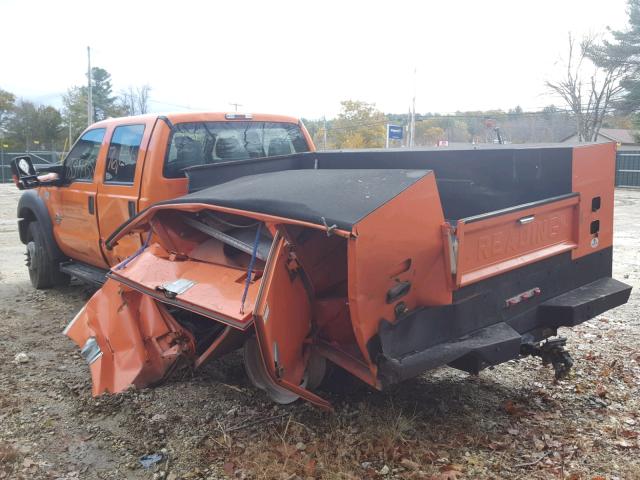 1FD0W4GT1FEA17032 - 2015 FORD F450 SUPER ORANGE photo 3