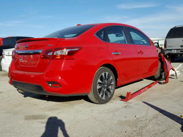 3N1AB7AP3HY336099 - 2017 NISSAN SENTRA S RED photo 4