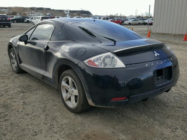 4A3AK34T27E016568 - 2007 MITSUBISHI ECLIPSE GT BLACK photo 3