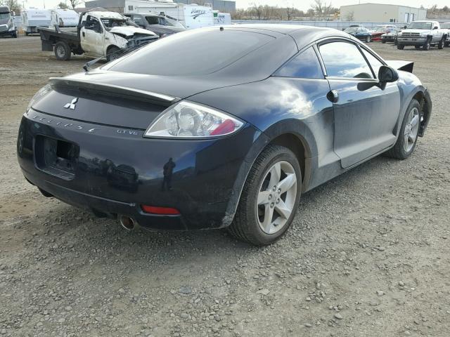 4A3AK34T27E016568 - 2007 MITSUBISHI ECLIPSE GT BLACK photo 4