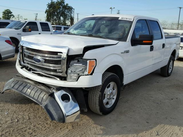 1FTFW1CF5EKD53831 - 2014 FORD F150 SUPER WHITE photo 2