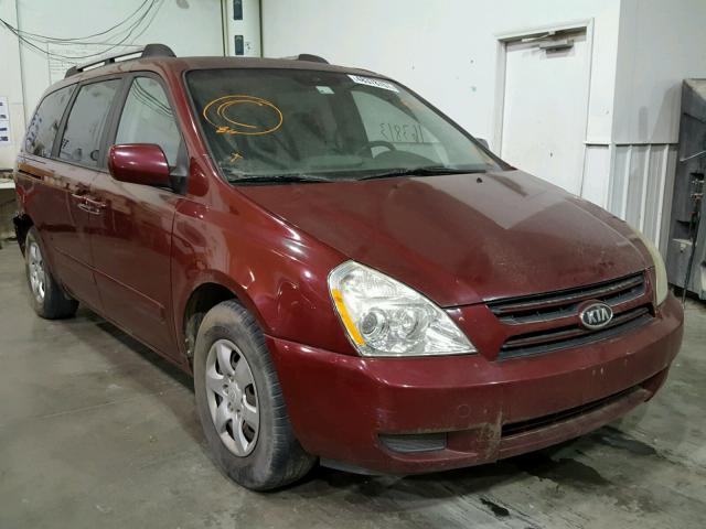 KNDMB233376116619 - 2007 KIA SEDONA EX MAROON photo 1