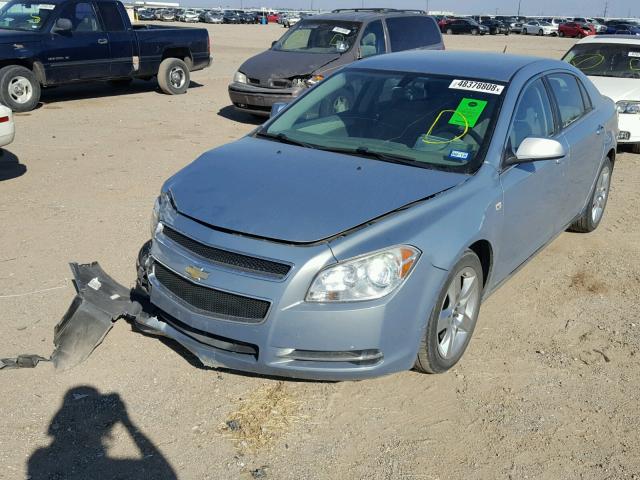 1G1ZH57B184259078 - 2008 CHEVROLET MALIBU 1LT BLUE photo 2