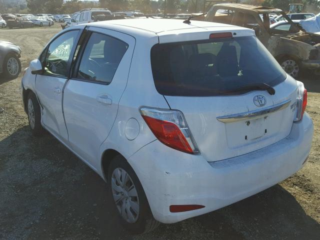 JTDKTUD31ED575087 - 2014 TOYOTA YARIS WHITE photo 3