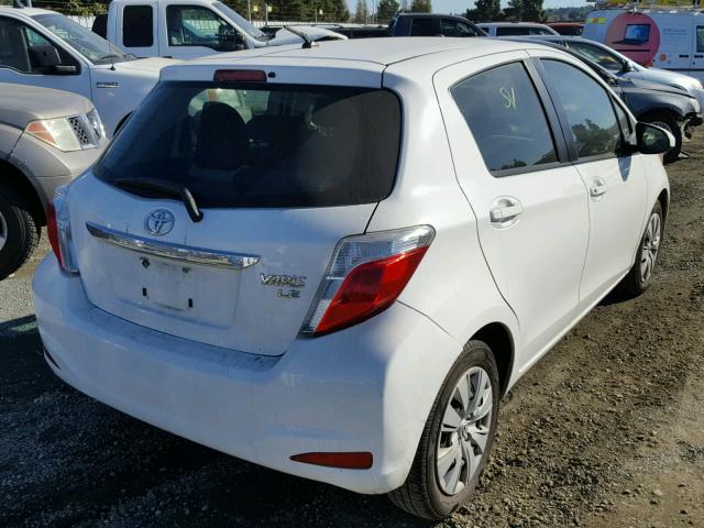 JTDKTUD31ED575087 - 2014 TOYOTA YARIS WHITE photo 4