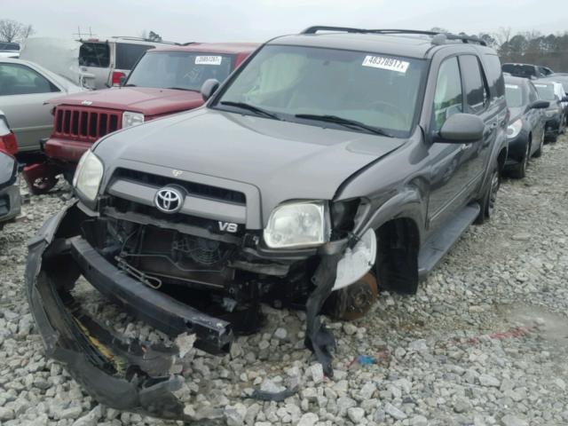 5TDZT34A27S299209 - 2007 TOYOTA SEQUOIA SR GRAY photo 2