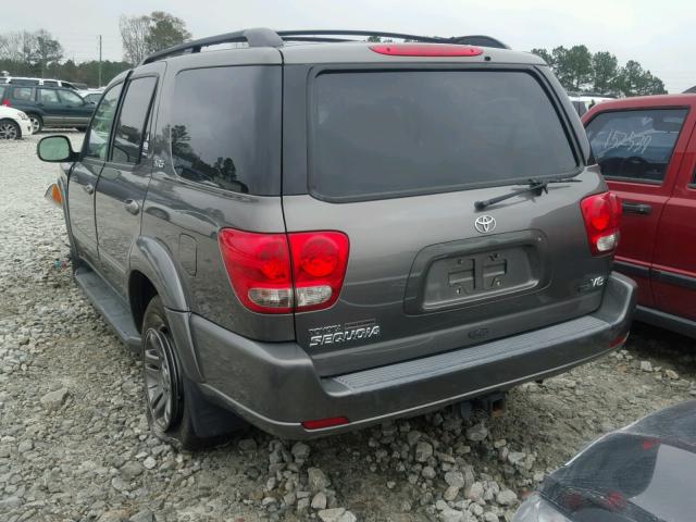 5TDZT34A27S299209 - 2007 TOYOTA SEQUOIA SR GRAY photo 3