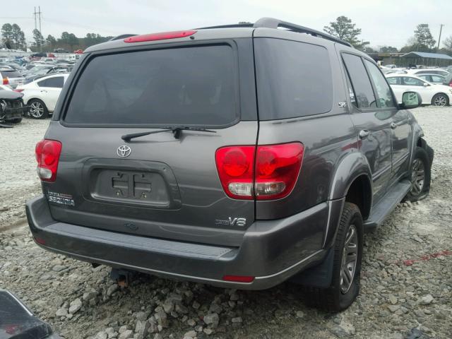 5TDZT34A27S299209 - 2007 TOYOTA SEQUOIA SR GRAY photo 4