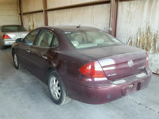 2G4WD582861259202 - 2006 BUICK LACROSSE C MAROON photo 3