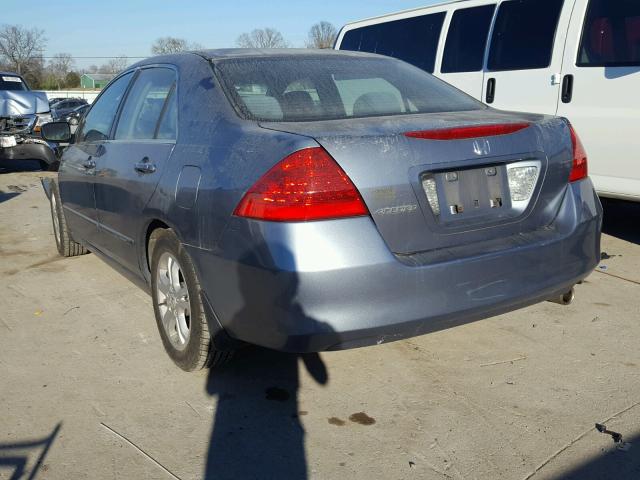 1HGCM56367A066977 - 2007 HONDA ACCORD SE BLUE photo 3