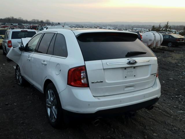 2FMDK4KCXDBA56456 - 2013 FORD EDGE LIMIT WHITE photo 3