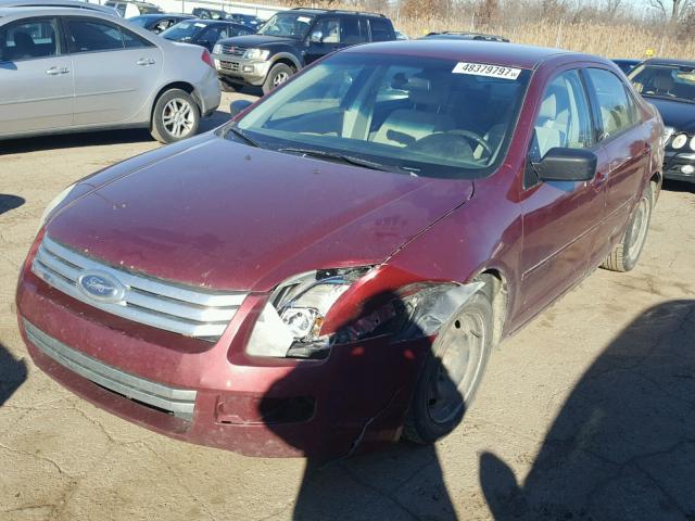 3FAHP06Z17R108700 - 2007 FORD FUSION S MAROON photo 2