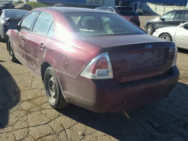 3FAHP06Z17R108700 - 2007 FORD FUSION S MAROON photo 3