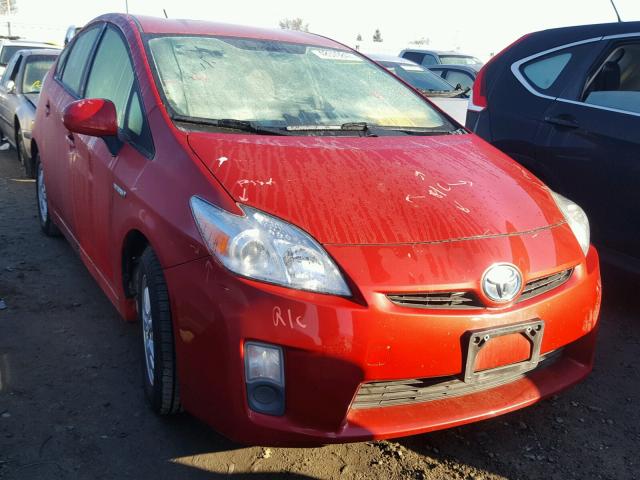 JTDKN3DU7B5342009 - 2011 TOYOTA PRIUS RED photo 1