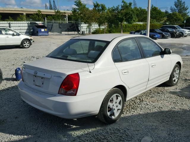 KMHDN46D75U010153 - 2005 HYUNDAI ELANTRA GL WHITE photo 4