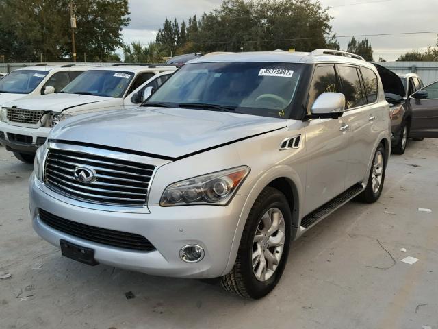 JN8AZ2NE4C9018578 - 2012 INFINITI QX56 SILVER photo 2