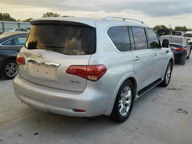 JN8AZ2NE4C9018578 - 2012 INFINITI QX56 SILVER photo 4