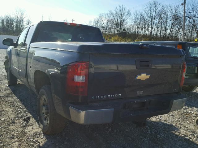 2GCEC19C781245197 - 2008 CHEVROLET SILVERADO BLACK photo 3