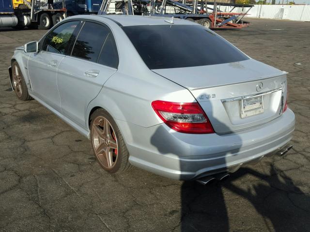 WDDGF7HB3AF497352 - 2010 MERCEDES-BENZ C 63 AMG SILVER photo 3