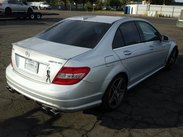 WDDGF7HB3AF497352 - 2010 MERCEDES-BENZ C 63 AMG SILVER photo 4