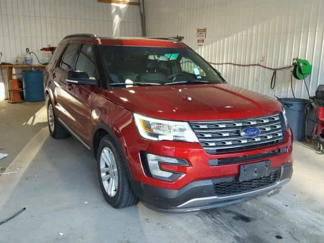 1FM5K7D86HGA97888 - 2017 FORD EXPLORER X RED photo 1