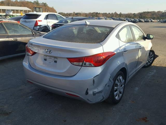 5NPDH4AE5CH140936 - 2012 HYUNDAI ELANTRA GL SILVER photo 4