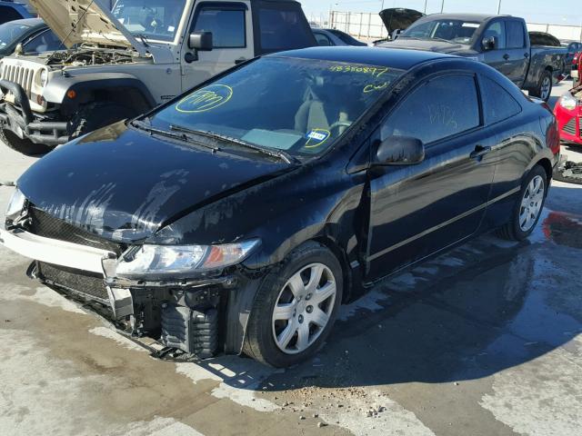 2HGFG1B62BH500352 - 2011 HONDA CIVIC LX BLACK photo 2