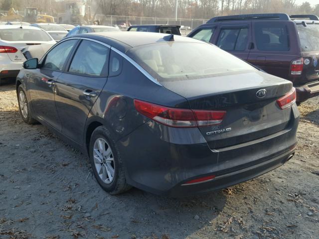 KNAGT4L36G5079350 - 2016 KIA OPTIMA LX GRAY photo 3