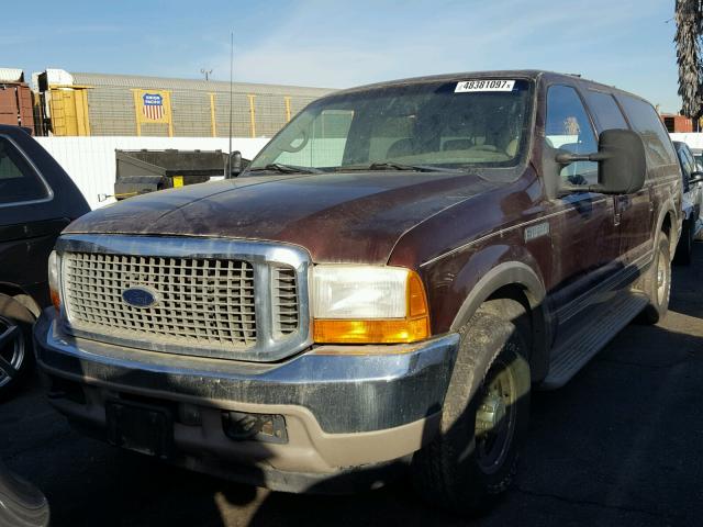 1FMNU42S51EC87688 - 2001 FORD EXCURSION BROWN photo 2