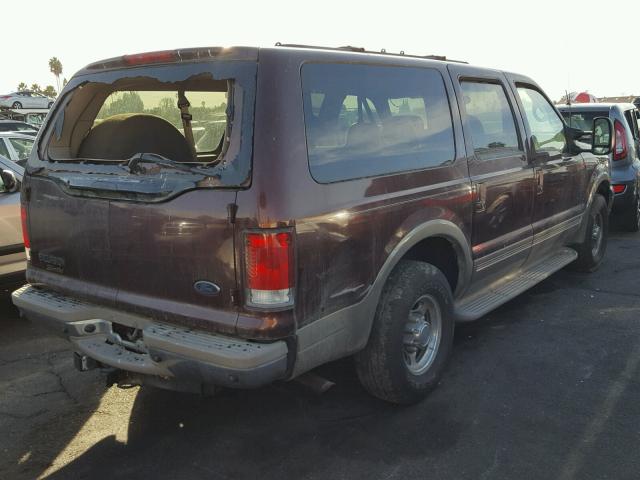 1FMNU42S51EC87688 - 2001 FORD EXCURSION BROWN photo 4