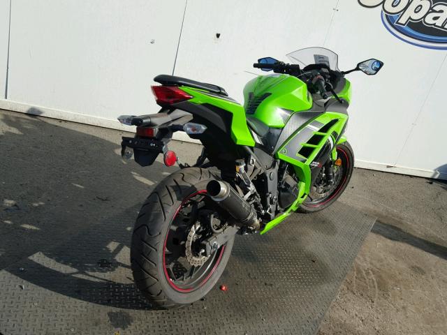 JKAEX8A12EA006711 - 2014 KAWASAKI EX300 A GREEN photo 4