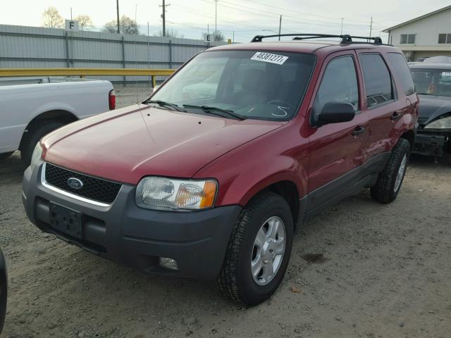 1FMYU93174KA27556 - 2004 FORD ESCAPE XLT MAROON photo 2