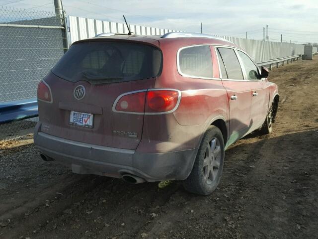 5GALRBED9AJ227467 - 2010 BUICK ENCLAVE CX RED photo 4