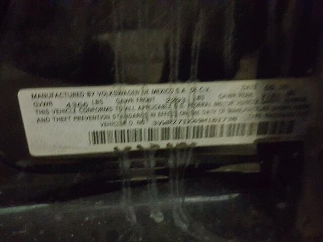 3VWRZ71K49M161738 - 2009 VOLKSWAGEN JETTA SE 黑色 照片 10