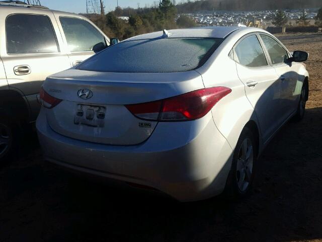 KMHDH4AE8DU708146 - 2013 HYUNDAI ELANTRA GL SILVER photo 4