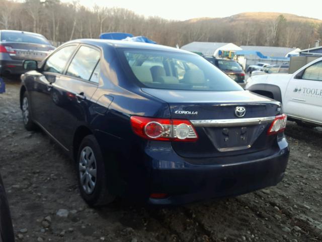 2T1BU4EE8BC600105 - 2011 TOYOTA COROLLA BA BLUE photo 3