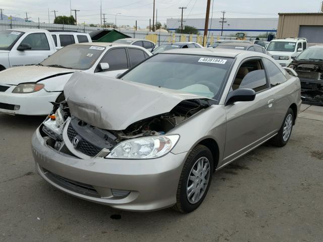 1HGEM22635L052561 - 2005 HONDA CIVIC LX BROWN photo 2