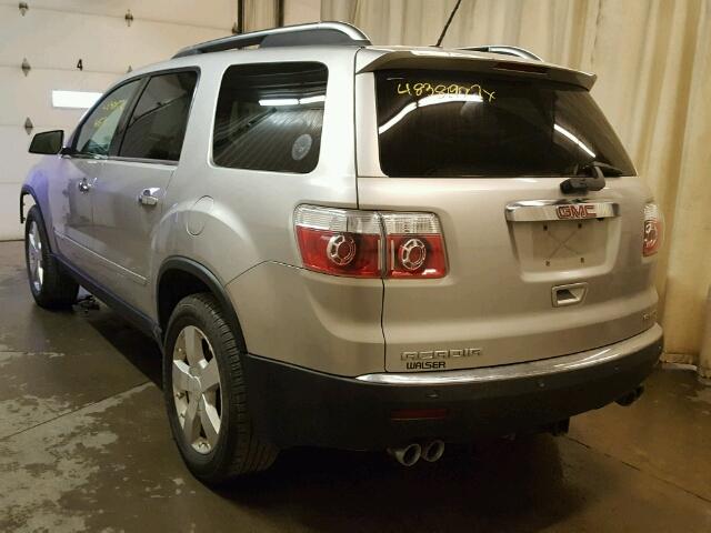 1GKEV33778J261119 - 2008 GMC ACADIA SLT SILVER photo 3