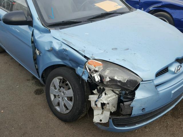 KMHCM36C79U121095 - 2009 HYUNDAI ACCENT GS BLUE photo 9