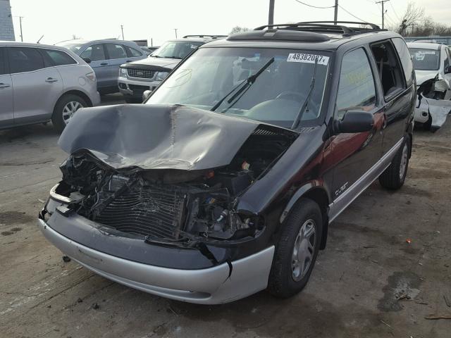 4N2ZN1112WD815627 - 1998 NISSAN QUEST XE BLACK photo 2