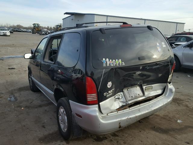 4N2ZN1112WD815627 - 1998 NISSAN QUEST XE BLACK photo 3